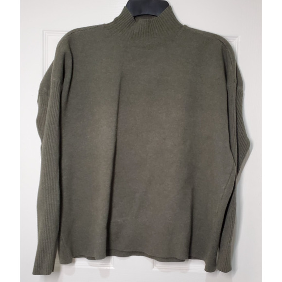 Cyrus Women’s Olive Green Mock Neck Sweater Size M – Cozy Knit Pullover - Picture 1 of 10